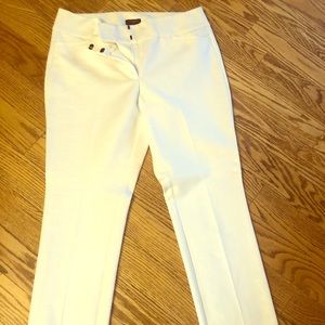 White ankle pants